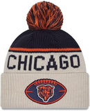 New Era NFL Chicago Bears 2024 Sideline Cold Weather Historic Knit Beanie with Pom