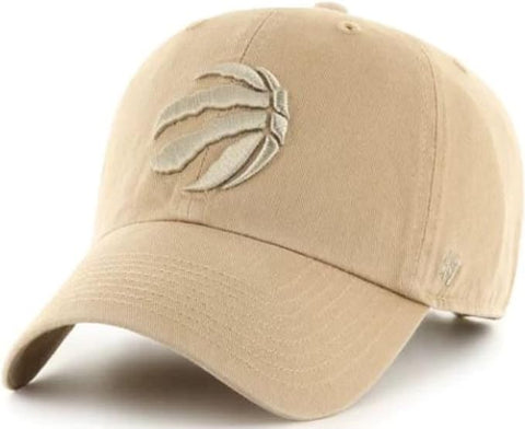 47 NBA Toronto Raptors Clean Up Adjustable Hat Cap - Khaki
