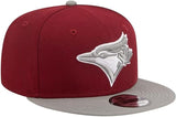 New Era MLB Toronto Blue Jays Two Tone Color Pack 9FIFTY Adjustable Snapback Hat - Maroon/Silver