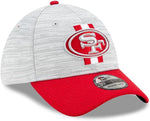 Men's New Era Gray/Scarlet San Francisco 49ers 2021 NFL Training Camp Official 39THIRTY Flex Hat