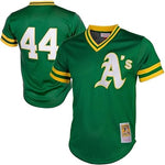 Mitchell & Ness Men's MLB Oakland Athletics Reggie Jackson #44 Cooperstown Mesh Batting Practice Jersey - Green
