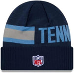 New Era NFL Tennessee Titans 2024 Cold Weather Tech Knit Beanie - Navy