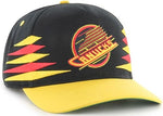 '47 NHL Hitch Vancouver Canucks Diamond Cut Snapback Hat - Black/Yellow