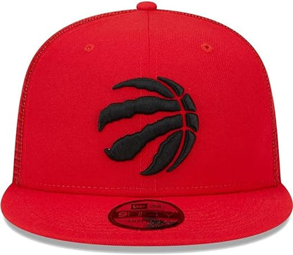 New Era Men's Red Toronto Raptors Team Color Trucker 9FIFTY Snapback Hat