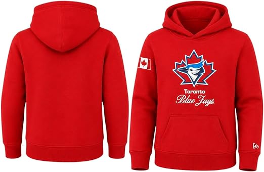 New Era Kids & Youth MLB Toronto Blue Jays Cooperstown Canada Day 2026 Pullover Hoodie - Scarlet Red