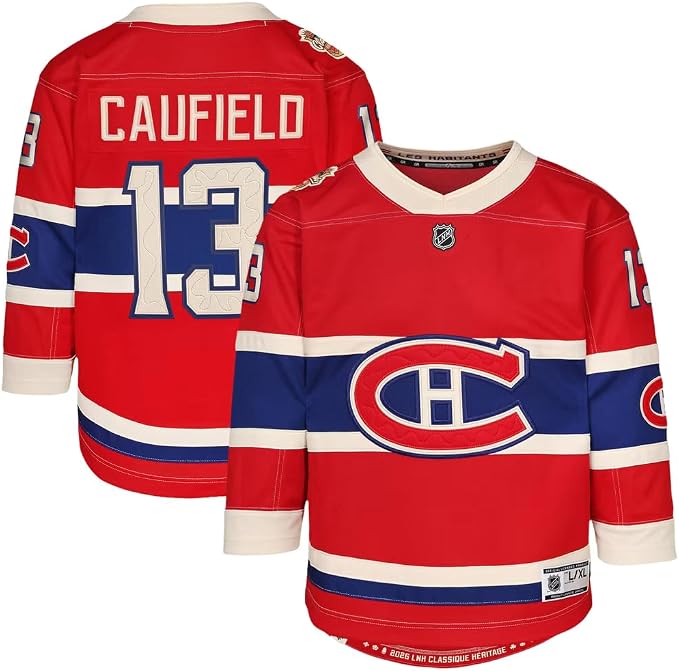 NHL Cole Caufield Montreal Canadiens YOUTH 2026 NHL Heritage Classic Player Jersey - Red