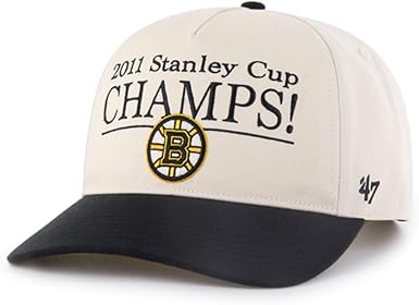 47 NHL Boston Bruins Tabloid Hitch Adjustable Snapback Cap - Black/Beige
