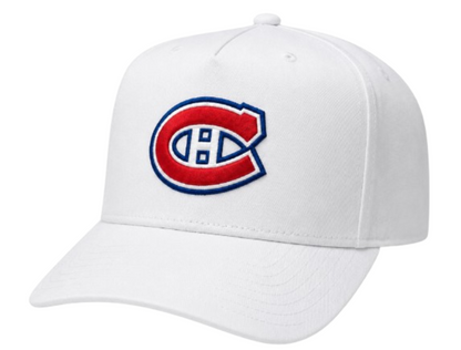 Mitchell & Ness NHL Montreal Canadiens Primary Logo Adjustable A-Frame Snapback - White