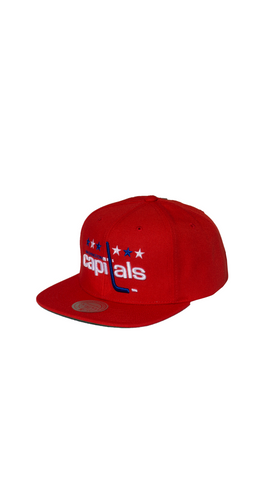 Men’s NHL Washington Capitals Mitchell & Ness Alternate Flip Snapback Hat – Red