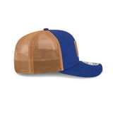 New Era MLB Toronto Blue Jays Debossed Logo 9SEVENTY Stretch-Snap Hat - Blue/Brown