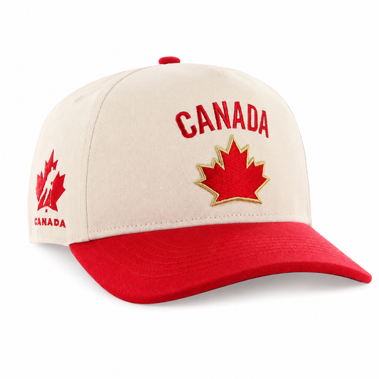 47 Hockey Canada Sure Shot TT Hitch Adjustable Snapback Hat - Tan/Red