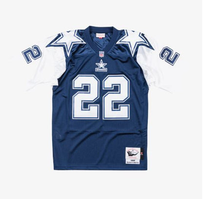Mitchell & Ness NFL Authentic Dallas Cowboys Emmitt Smith #22 Jersey -Navy/ White