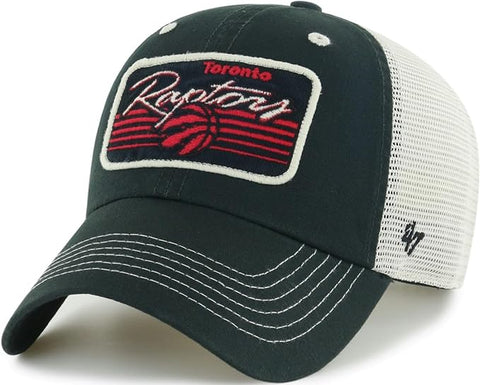 '47 NBA Toronto Raptors Five Point Mesh Back Clean Up Adjustable Hat - Black