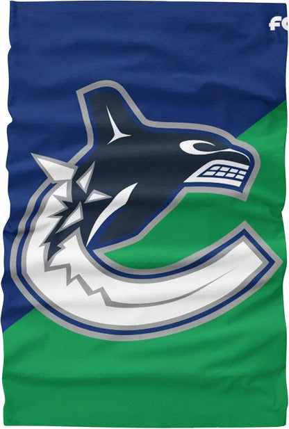 FOCO NHL Vancouver Canucks Big Logo Gaiter Scarf - Blue/Green