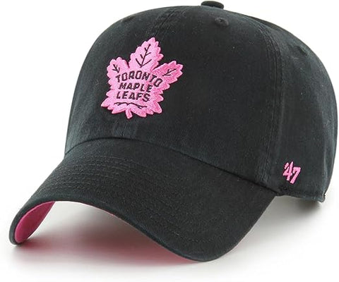 47 Toronto Maple Leafs Cotton Candy Clean Up Adjustable Cap - Black/Pink