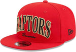 New Era NBA Toronto Raptors Golden Tall Text Throwback 9FIFTY Adjustable Snapback Hat - Red