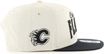47 Brand Hat Calgary Flames Cream/Black Chandler Captain Snapback Hat