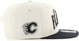 47 Brand Hat Calgary Flames Cream/Black Chandler Captain Snapback Hat
