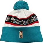 New Era NBA Memphis Grizzlies 2024 Classic Cuff Knit Beanie with Pom - Teal