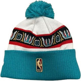 New Era NBA Memphis Grizzlies 2024 Classic Cuff Knit Beanie with Pom - Teal