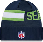 New Era NFL Seattle Seahawks 2024 Cold Weather Tech Knit Beanie - Navy
