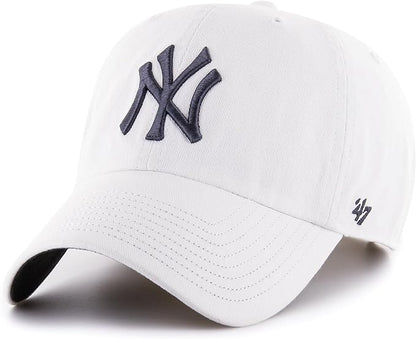 47 MLB New York Yankees White Noise Clean Up Adjustable Hat - White/Charcoal