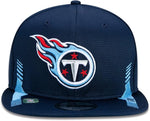 New Era Men's NFL Tennessee Titans 2021 Sideline Home 9FIFTY Adjustable Snapback Hat - Navy