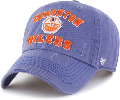 '47 NHL Edmonton Oilers Seymoore Clean Up Adjustable Hat - Blue