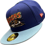 New Era 59FIFTY MiLB Buffalo Bisons Fitted Hat - Royal/Sky Blue