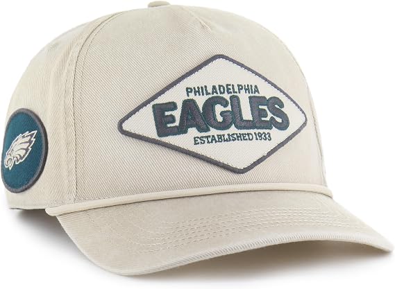 '47 NFL Philadelphia Eagles Cairn Hitch RF Adjustable Snapback Hat - Beige