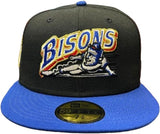 New Era 59FIFTY MiLB Buffalo Bisons with Toronto Blue Jays Fitted Hat - Black/Royal Blue