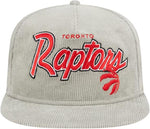 New Era NBA Toronto Raptors Corduroy Golfer Adjustable Snapback Hat - Grey
