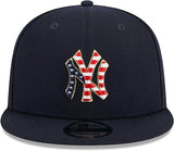 New Era York Yankees 9Fifty Fourth of July Flat Snapback Adjustable Hat - Navy