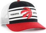 47 NBA Toronto Double Header Hitch Super Stripe Adjustable Cap - Black/White/Red