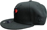 New Era MLB 9FIFTY Toronto Blue Jays Youth Black on Black Red Maple Leaf Adjustable Snapback - Black