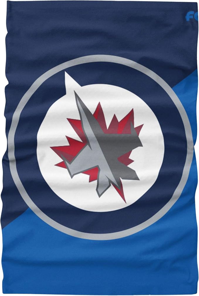 FOCO Youth NHL Winnipeg Jets Big Logo Gaiter Scarf - Navy/Blue