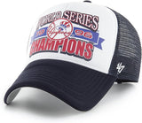 47 MLB New York Yankees Foam Champ Offside DT 1996 World Series Champions Trucker Adjustable Hat Black/White