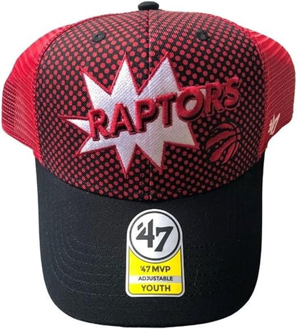 47 NBA Toronto Raptors MVP Youth Comic Mesh Back Adjustable Hat - Red