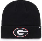 47 NCAA Georgia Bulldogs Raised Cuff Knit Hat - Black