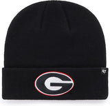 47 NCAA Georgia Bulldogs Raised Cuff Knit Hat - Black