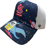 47 MLB Youth St. Louis Space Dino Clean Up Adjustable Hat - Navy