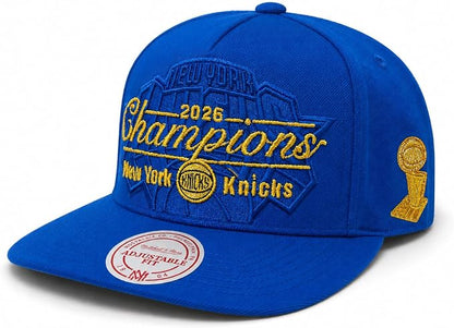 Mitchell & Ness NBA New York Knicks 2026 Championship Adjustable Snapback Hat - Blue