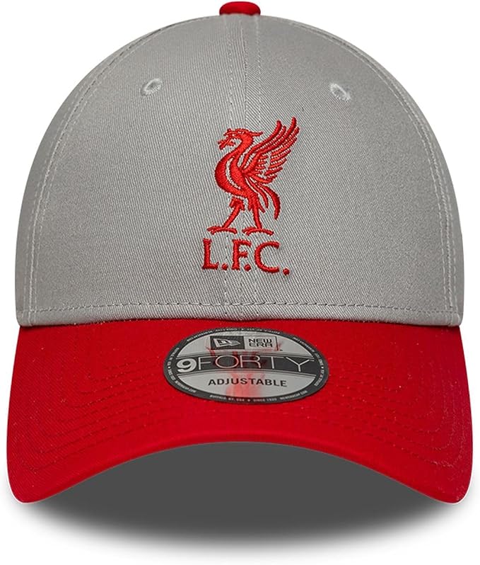 New Era 9FORTY EPL Liverpool FC Contrast Adjustable Hat - Grey/Red