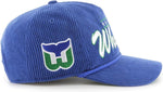 47 NHL Hartford Double Header Corduroy Hitch Adjustable Snapback Hat - Blue