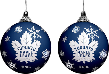 NHL Toronto Maple Leafs Light Up Shatterproof Ornament - Pack of 2
