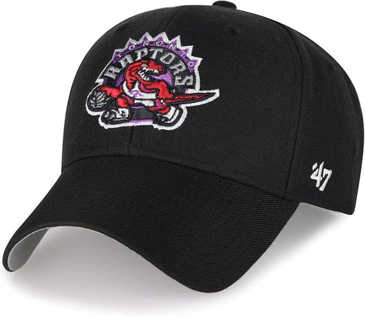 47 NBA Toronto Raptors Hardwood Classics MVP Dino Logo Adjustable Hat - Black