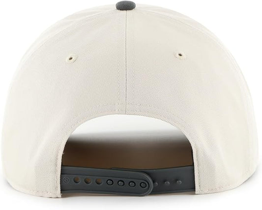 47 MLB Toronto Blue Jays Cooperstown 1977 Logo Two-Tone Adjustable Hitch Hat - Bone/Charcoal
