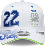 New Era 9SEVENTY Formula 1 Racing Bulls #22 Yuki Tsanoda Adjustable Snapback Hat - White