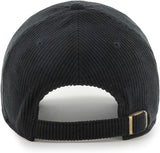 47 Toronto Raptors Clean UP Black Thick Cord Adjustable Corduroy HAT