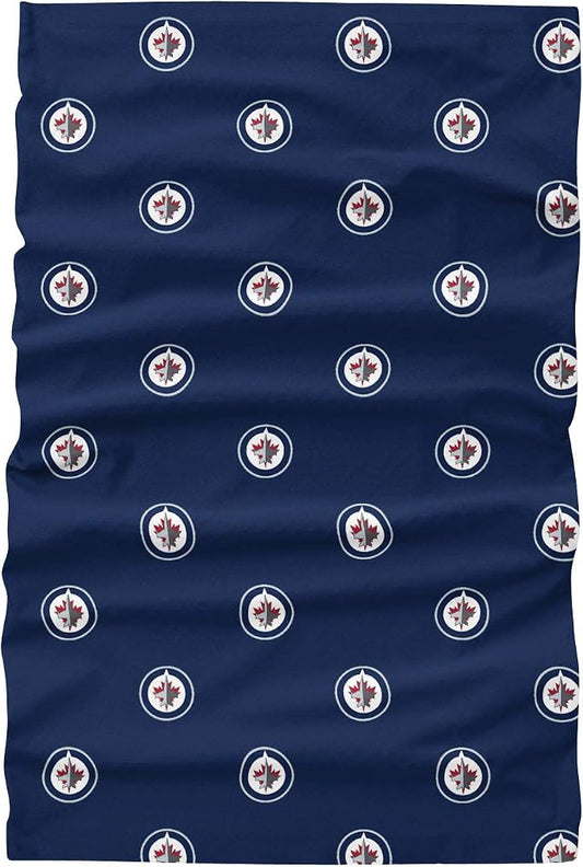 FOCO NHL Winnipeg Jets Mini Print Gaiter Scarf - Navy